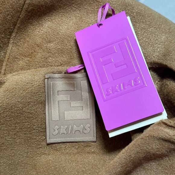 Fendi x Skims Velvet Knit Dress Tan - Picture 8 of 10